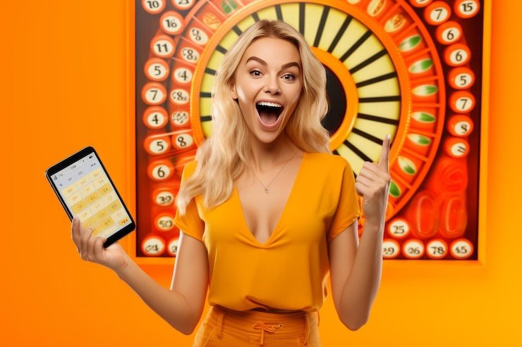 Pengguna membaca panduan aplikasi mobile